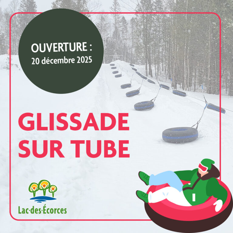 Ouverture de la glissade sur tube - Lac-des-Écorces